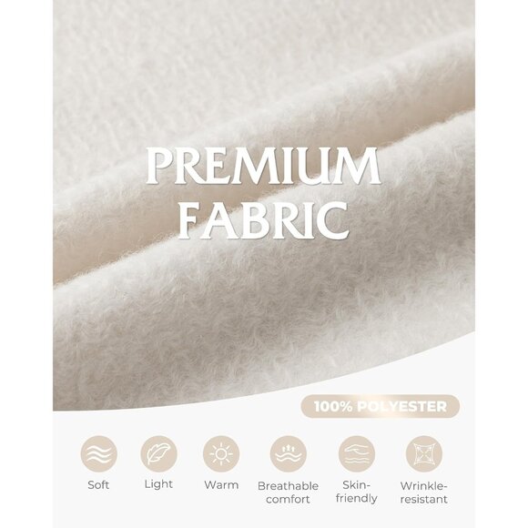 Women's White Winter Warm Long Fall Notch Lapel Single-breasted Trench Coat - Picture 6 of 6